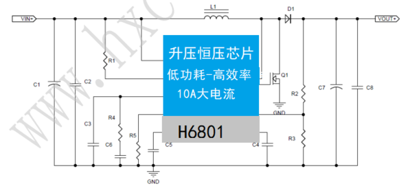 2.5V启动 H6804 3.3v升5V 3.7V升12V 5V升12V10A大功率大电流升压恒压芯片IC用ESSOP-10封装